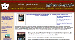 Desktop Screenshot of pokertipsthatpay.com